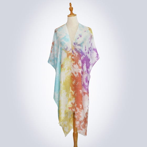 Women tie dye scarf sunscreen cotton shawl factory online sale