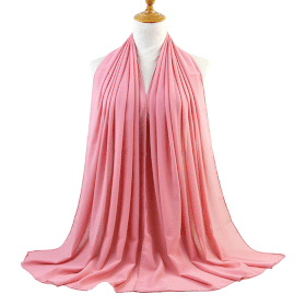 Muslim pearl chiffon scarf turban women hijab scarves