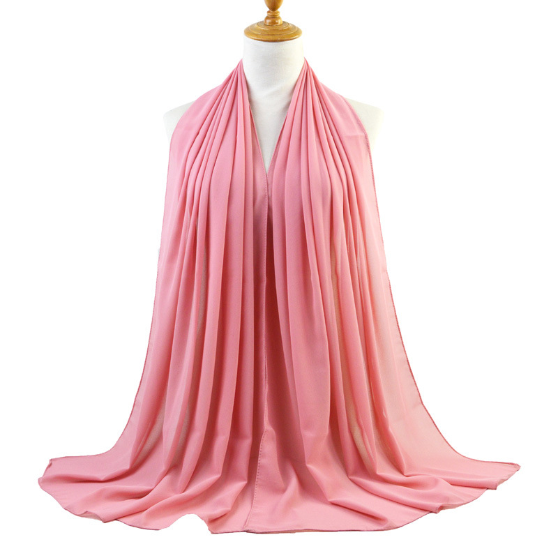Muslim pearl chiffon scarf turban women hijab scarves