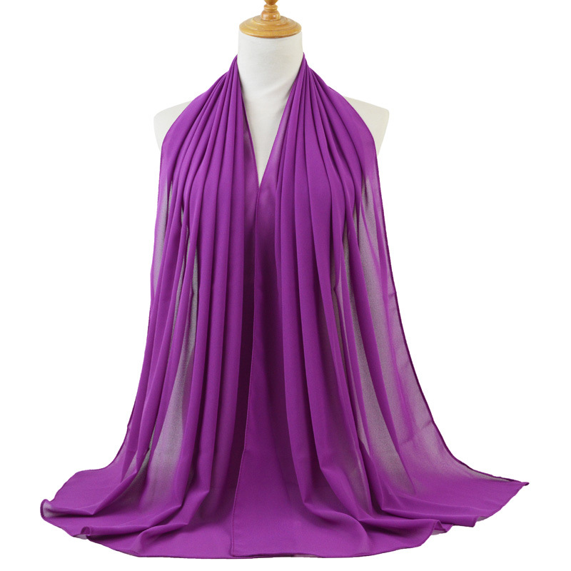 Muslim pearl chiffon scarf turban women hijab scarves