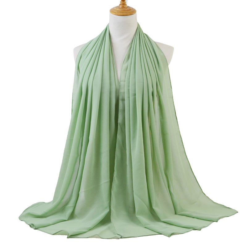 Muslim pearl chiffon scarf turban women hijab scarves