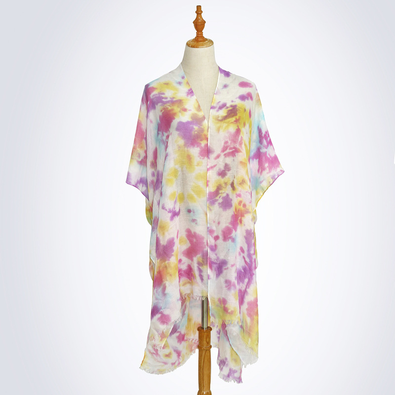Women cotton tie dye scarf factory wholesale