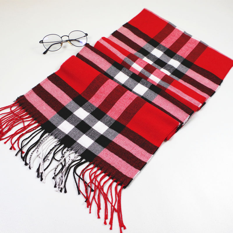 Men cashmere scarf customized supplier cashmere scarf British plaid ladies scarf