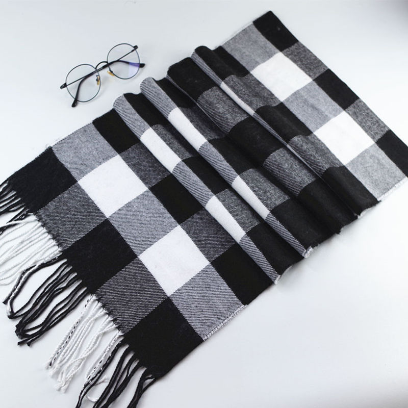 Men cashmere scarf customized supplier cashmere scarf British plaid ladies scarf