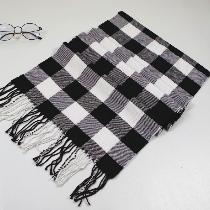 Men cashmere scarf customized supplier cashmere scarf British plaid ladies scarf