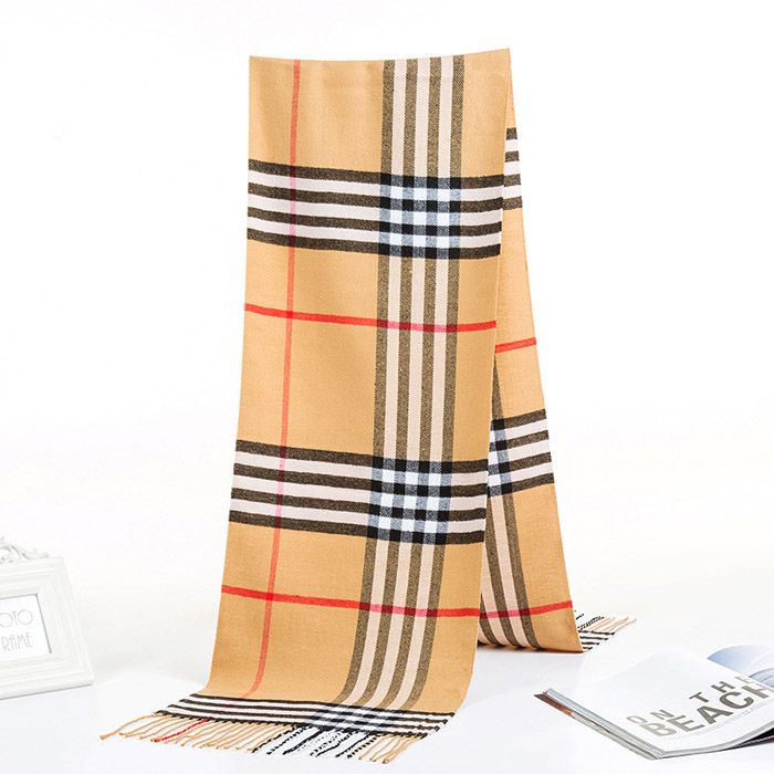 Plaid men scarf supplier cashmere scarf fringed bib wholesale canada