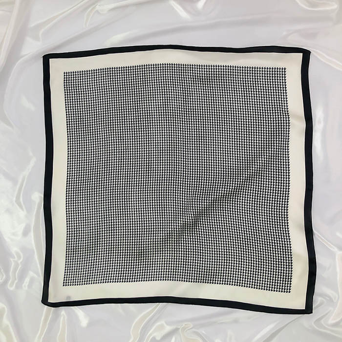 china silk scarf houndstooth 70cm curling square scarf supplier scarves