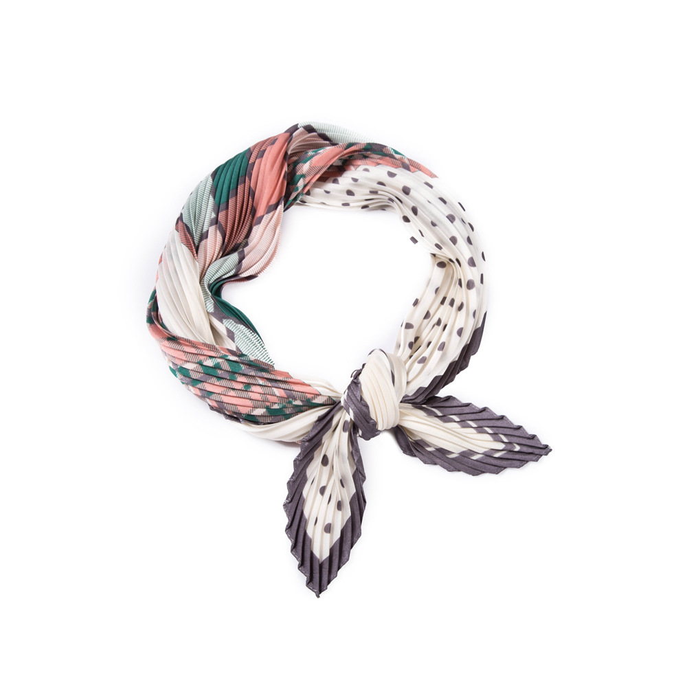 Silk scarf female east pressed wrinkle decoration 70cm scarf silk pleated tie scarves