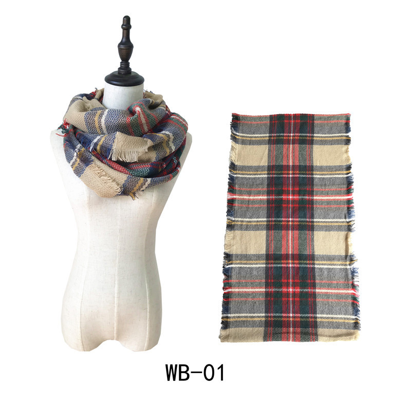 Supply women colorful lattice cashmere scarf tassel lattice bib manufacturer