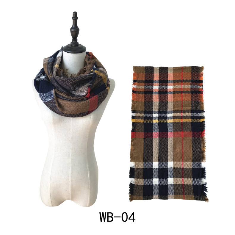 Supply women colorful lattice cashmere scarf tassel lattice bib manufacturer
