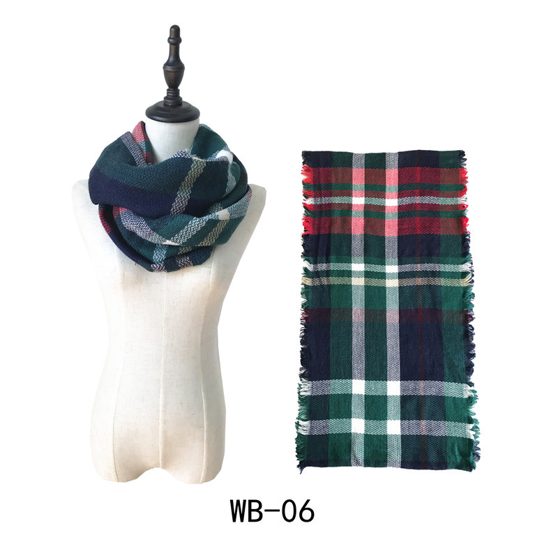 Supply women colorful lattice cashmere scarf tassel lattice bib manufacturer