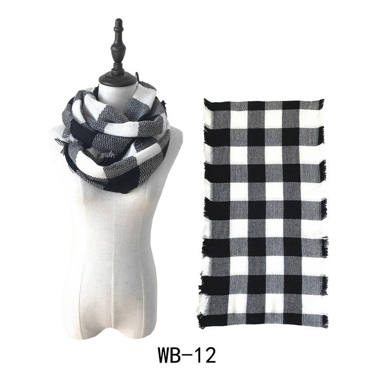 Supply British plaid cashmere scarf fringed women scarf manufacturer