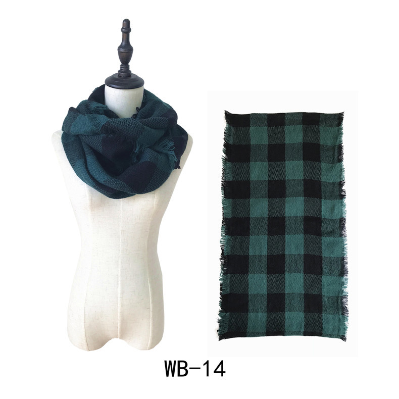 Factory direct sale plaid cashmere scarf women fashion bib manufacturer
