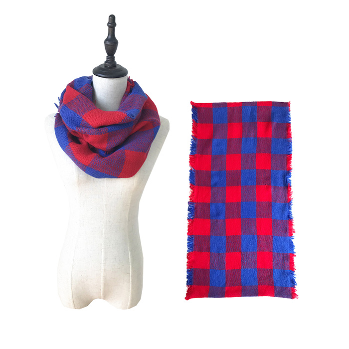 Factory direct sale plaid cashmere scarf women fashion bib manufacturer