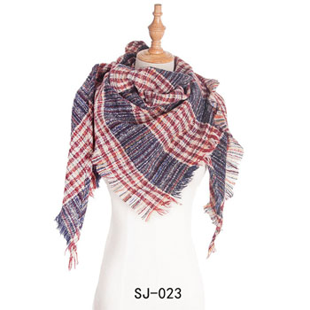 Supply colorful plaid square scarf Women scarf shawl manufacturers scarf sales