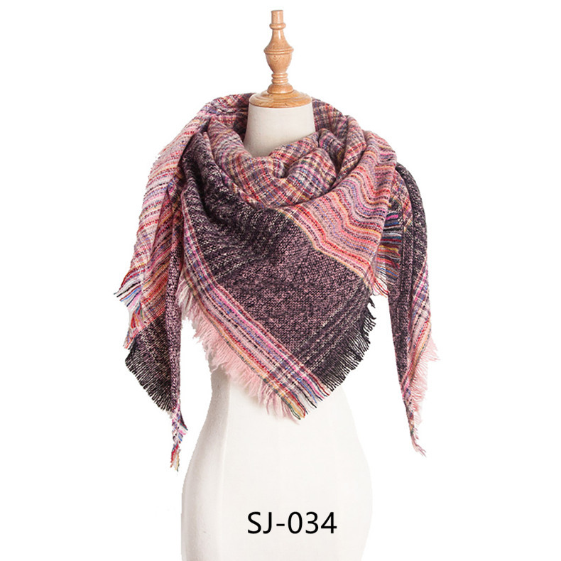 Supply colorful plaid square scarf Women scarf shawl manufacturers scarf sales
