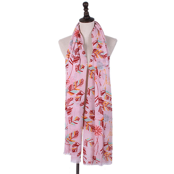 Sequin Balinese Scarf Scarf Ladies Feather Print Scarf Shawl