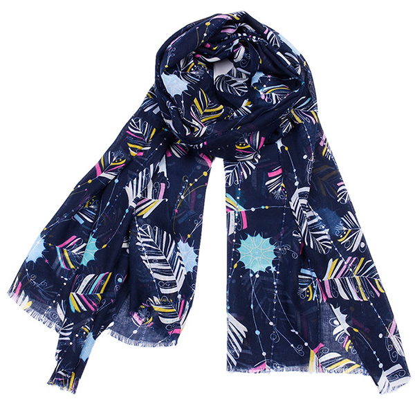 Sequin Balinese Scarf Scarf Ladies Feather Print Scarf Shawl
