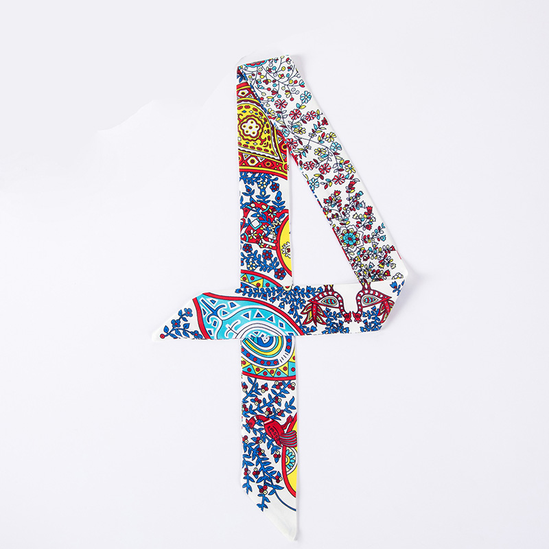 Supply silk scarf fashion blue white porcelain scarf women tie manufacturers