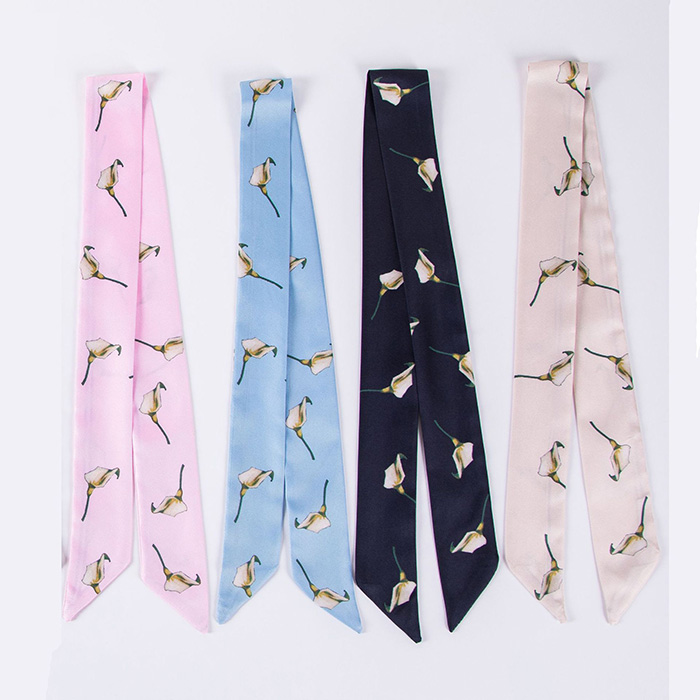 Supply ladies silk scarves dresses scarves printed bibs ties manufacturers
