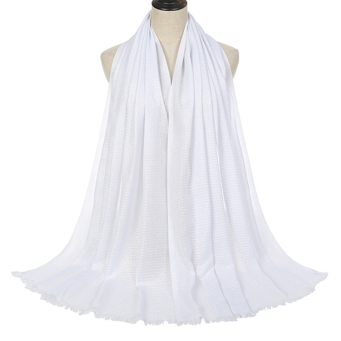 Supply cotton shawl wholesale monochromatic gold thread turban scarf women