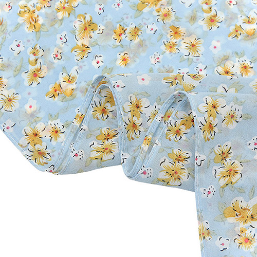 Supply Pearl Chiffon Floral Scarf Wholesale Printing Long Scarf Manufacturer