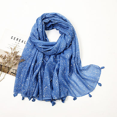 Supply cotton lanyard scarf hot silver twill cotton linen wrinkled turban manufacturer
