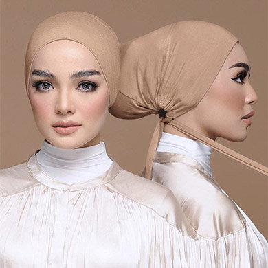 Modal elastic banded Muslim headscarf bottoming cap solid color scarf cap