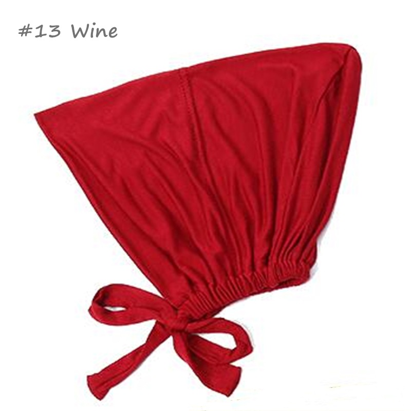 Modal elastic banded Muslim headscarf bottoming cap solid color scarf cap