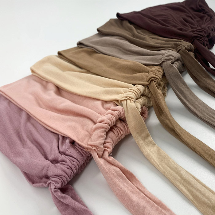 Modal elastic banded Muslim headscarf bottoming cap solid color scarf cap
