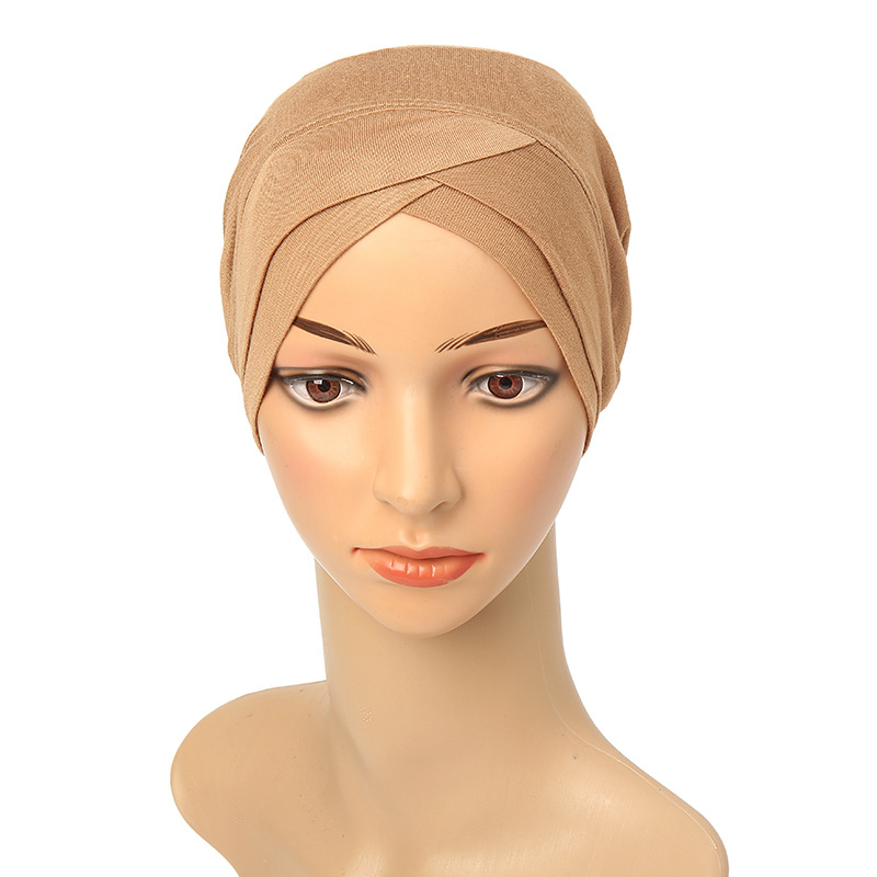 Supply Indian Hat Modal Muslim Headscarf Solid Color Base Hat Manufacturer