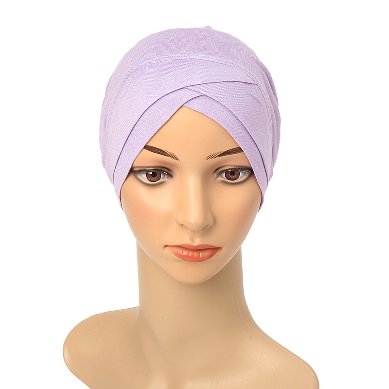 Supply Indian Hat Modal Muslim Headscarf Solid Color Base Hat Manufacturer