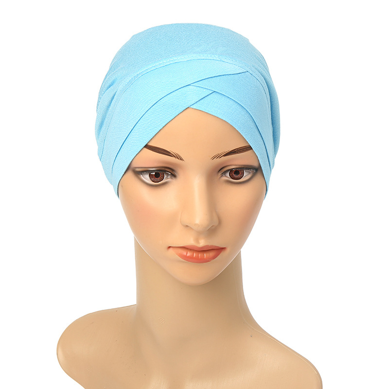 Supply Indian Hat Modal Muslim Headscarf Solid Color Base Hat Manufacturer