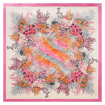Supply flower printing 90cm square scarf Hangzhou silk scarf women silk scarf manufacturer