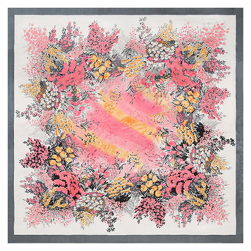 Supply flower printing 90cm square scarf Hangzhou silk scarf women silk scarf manufacturer