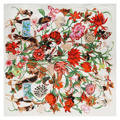 Supply flower 90cm square scarf China silk scarf manufacturer online sale