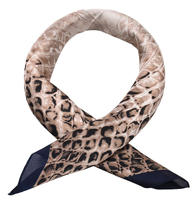 Supply snakeskin printed twill silk scarf China stock scarf