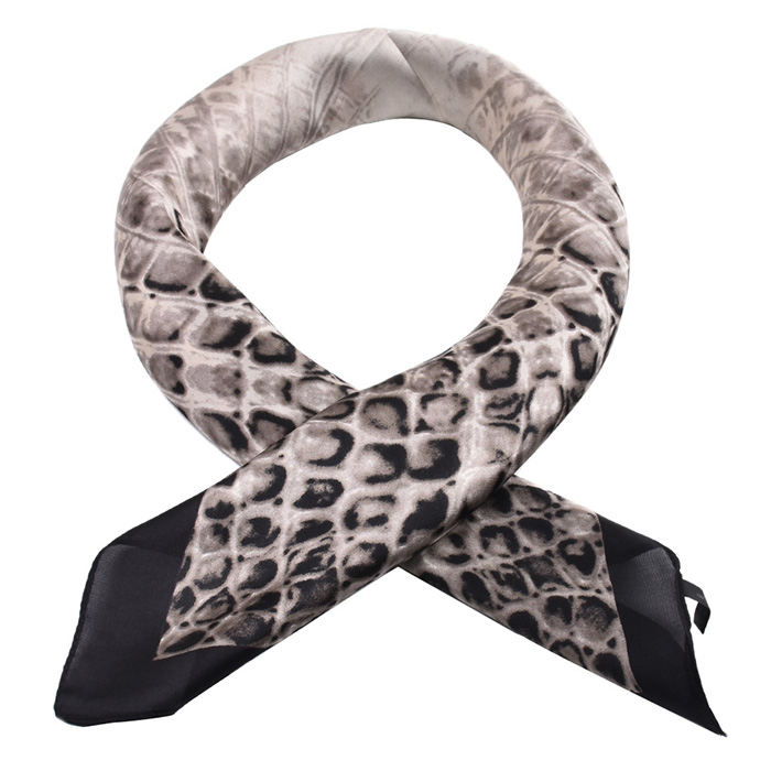 Supply snakeskin printed twill silk scarf China stock scarf
