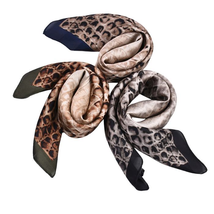 Supply snakeskin printed twill silk scarf China stock scarf