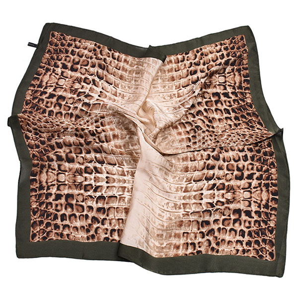 Supply snakeskin printed twill silk scarf China stock scarf