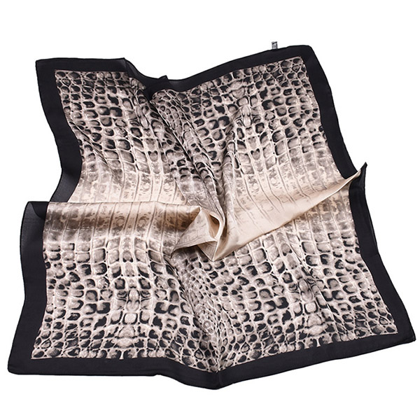 Supply snakeskin printed twill silk scarf China stock scarf
