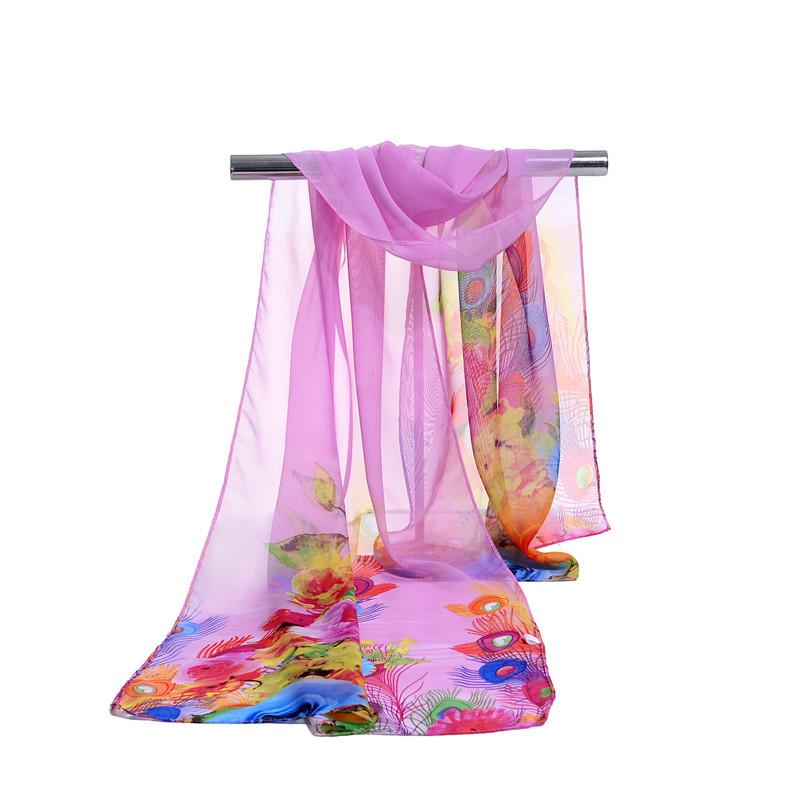 Supply chiffon silk scarves women scarf in stock