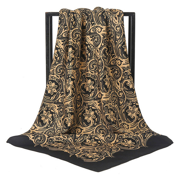 Supply 90cm scarf twill silk scarf women printing scarves company