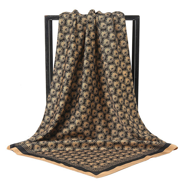 Supply 90cm scarf OEM silk scarf women printing tie company