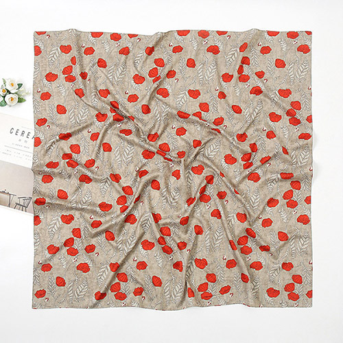 Supply 90cm scarf customized silk square scarf women printing tie manufacturer