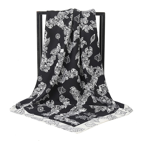 Supply 90cm scarf customized silk square scarf women printing tie manufacturer