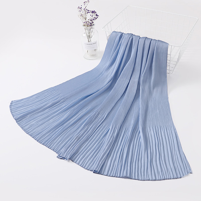 Wholesale Hend scarves women crumpled pearl chiffon scarf manufacturer online sale