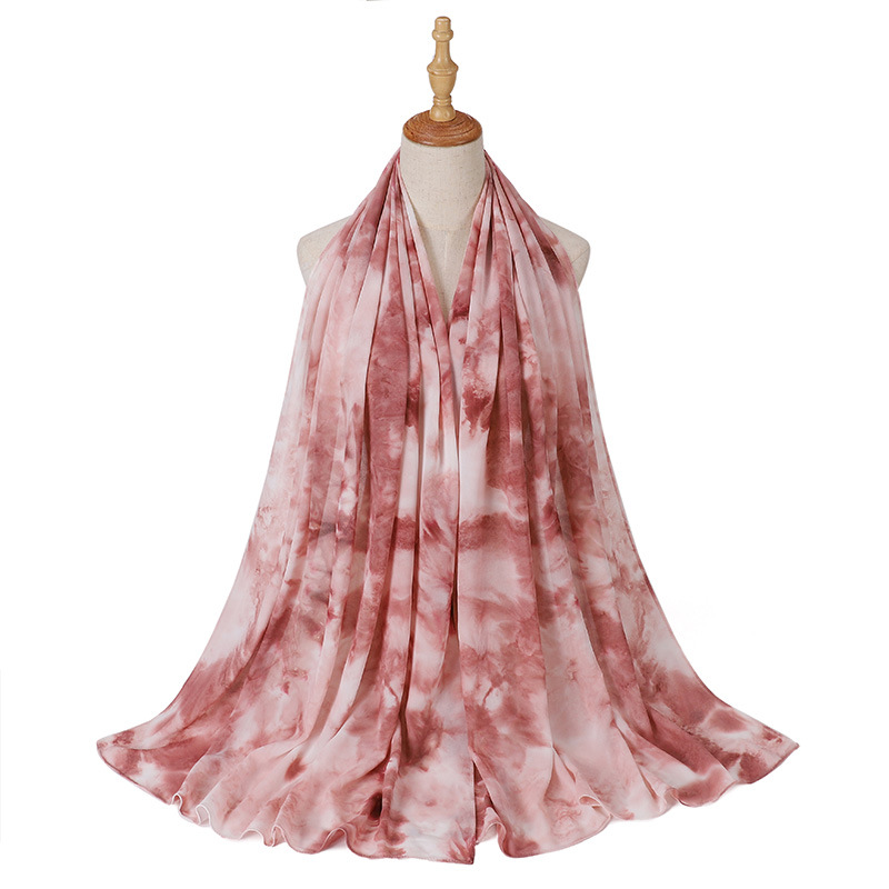 Wholesale hijab Scarf women pearl chiffon color scarf usa supply