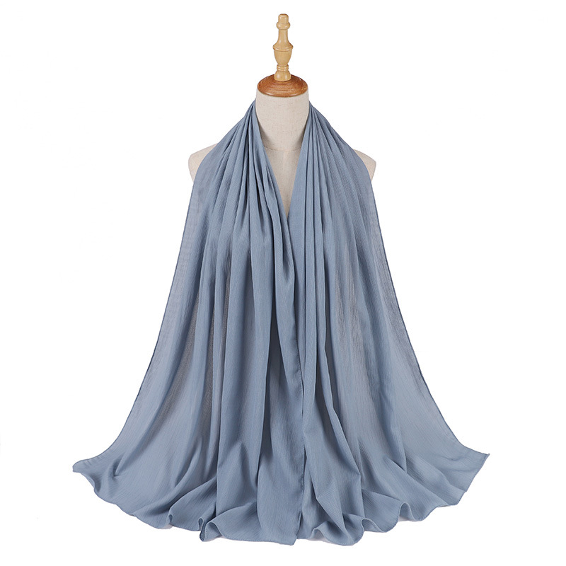 Wholesale Scarves Indonesia Head Scarf Pleated Scarves Supplier
