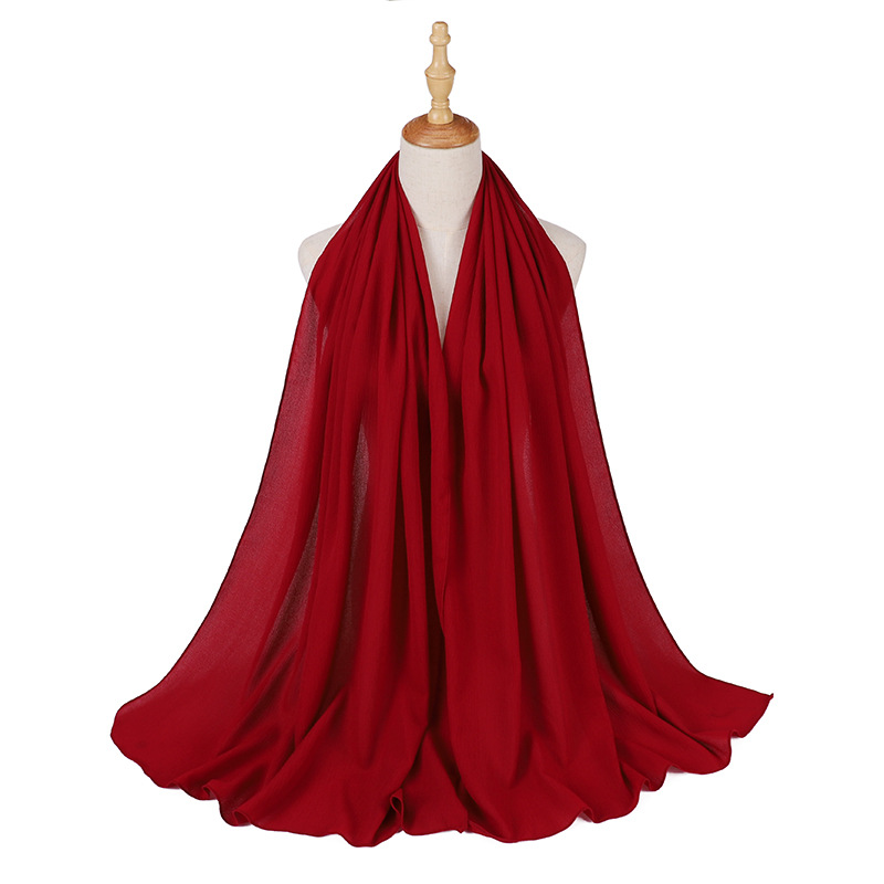 Wholesale Scarves Indonesia Head Scarf Pleated Scarves Supplier